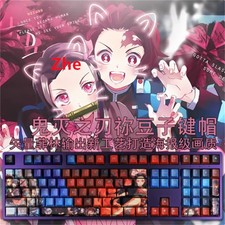 Demon Slayer Kamado Nezuko PBT 108 Keys Keycaps for Cherry Mechanical Keyboard picture
