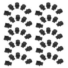 100Pcs Reusable Silicone Ethernet Port Dust Caps Black Network Connector Covers picture