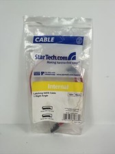 StarTech LSATA18RA1 18in Latching SATA to Right Angle SATA Serial ATA Cable Red picture