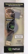 Retrak Retractable Universal USB Cable Micro USB, Mini USB and iPad 1 and 2 picture