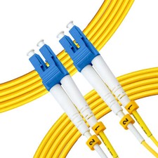 OS2 LC to LC Fiber Optic Patch Cable Single Mode Duplex  Yellow 9/125 SMF 1M-15M picture