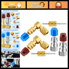 R12 to R134A Conversion Kit Adapter Fittings - Gold & Silver, AC Refrigerant Too picture
