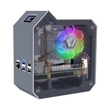 N07 Minitower NVMe NAS Kit For Raspberry Pi 5 with Ice Tower picture