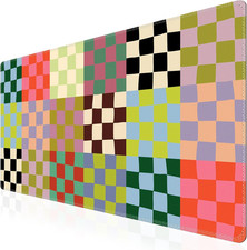 Checkered XXL Desk Mat Large Mouse Pad with Stitched Edges Anti Slip picture