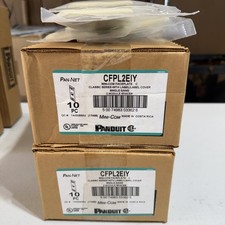 24 Panduit CFPE2EIY Mini-Com 2 Port Faceplate Executive Series Electric Ivory picture