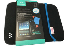 THE MACBETH COLLECTION REVERSIBLE IPAD TABLESLEEVE BLACK TURQUOISE 7 1/2 X10 NIP picture