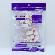 10 pc. Lot CAT6 Keystone Jack White Ethernet 110 Punch Down 8P8P RJ45 Cat6 picture