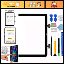 iPad 10th Gen Screen Replacement Kit - Digitizer Touch Glass, Full Repair Set 10 picture