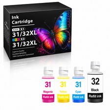 31 32XL Ink Bottle Refill Kit Compatible for  Smart Tank  5101 7301 7602 7606 picture