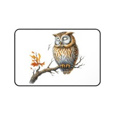 Spooky Owl Desk Mat AOP Gothic Witchy Owl Halloween Desk Decor picture