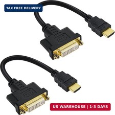 HDMI Male to DVI Female Adapter (2 Pack)，Bi-Directional DVI Female to HDMI Male picture