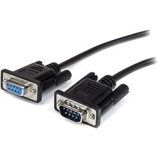 StarTech 3m DB9 RS232 Serial Extension Cable, M/F, Black (MXT1003MBK) picture