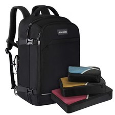 Asenlin 40L Travel Backpack Flight Approved Carry On 17 Inch Laptop Bag Black picture