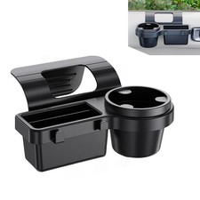 Car Door Window Organizer Storage Rack ABS Cup Holder Phone Stand Black #B picture