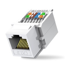 Cat6 ToolLess RJ45 Keystone Jack Module Coupler No Punch Down White 10 PCS picture