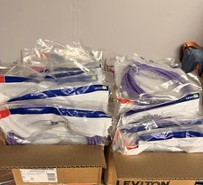 Leviton Atlas-X1 Cat6A Shielded RJ-45 Patch Cable 15ft Purple 6AS10-15V 40 pcs picture