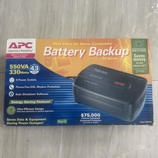 APC 8-Outlet Data Line 550VA/330W Back-UPS Battery Backup 340J BE550G picture