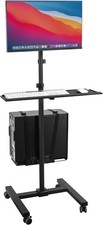 Mount-It Rolling Computer Cart on Wheels Mobile Desk Workstation W/ Monitor picture