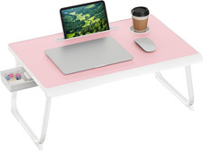 Foldable Lap Desk Portable Bed Tray Table with Cup Holder for Laptop Use picture