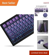 PBT Keycaps Set Custom Gradient Purple Shine Through 61 104 Mechanical Gaming picture