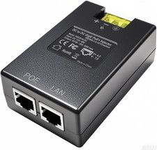 Gigabit DC PoE+ Injector | 12V 24V 12-48V DC Input | 50V 30W DC PoE+ Out | DC... picture
