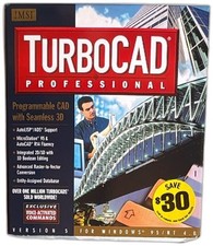 Turbocad Professional Version 5 IMSI 1998 Windows 95 NT 4 Vintage CAD Boxed picture