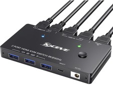 KCEVE KVM SWITCH 2 PC 1 MONITOR HDMI SHARE 3 USB3.0 DEVICES  Switch (KC-KVM8201) picture