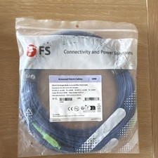 FS OS2 Single-Mode Armored Fiber Patch Cable SC APC to SC APC Simplex 20m Blue picture
