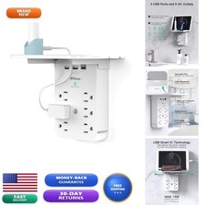 Mifaso MFS9113 Wall Outlet Extender Surge Protector 6 AC 2 USB USB C picture