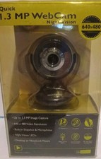 Webcam With Night Vision  Quick 1.3 MP Built In Microphone Includes Manual picture