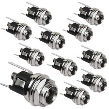 2.5mm DC Power Jack Socket Panel Mount Connectors - 10 Pack for Versatile Use picture
