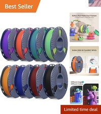SUNLU PLA 3D Printer Filament Bundle 1.75mm 8 Pack 2kg Total Vacuum Sealed picture