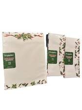 70 Christmas Stationery Paper Envelopes Geographics Holiday Holly Berries NIP picture