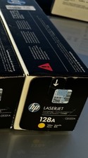 HP 128A Yellow LaserJet Toner Cartridge New Sealed picture