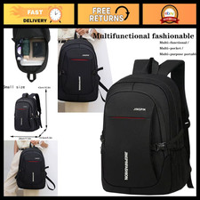 Durable Water-Resistant Oxford Laptop Backpack, Multi-Zipper Rucksack for Work & picture