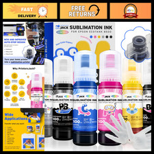 600ML Sublimation Ink for Wide-Format Printers - 6 Colors, Heat Press Transfer, picture