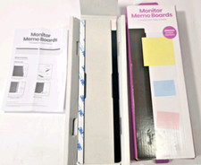 Clear Plastic Monitor Memo Boards Side Panels, 2 Count, Removable, Universal picture