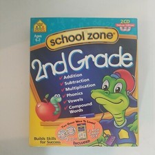 School Zone Second Grade 2 CD Deluxe Edition for PC, Mac Brand New Sealed picture