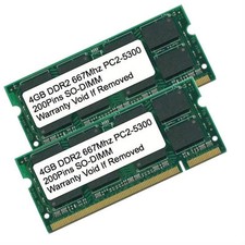 8GB Kit 2x 4GB DDR2 667 MHz PC2-5300 Sodimm Memory for IBM Lenovo HP Dell Laptop picture