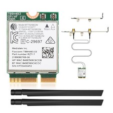 WiFi 7 M.2 Wireless Card for Desktop PC, Tri-Band 6G/5G/2.4GHz, Fast Connectivit picture