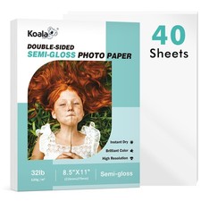 Koala Thin Double Sided Semi-Gloss Photo Paper 8.5X11 Inch 40 Sheets 32LB for... picture