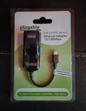 NEW Plugable USB 2.0 OTG Micro-B to 10/100Mbps Ethernet Adapter  picture