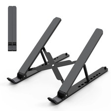 Tonmom Laptop Stand for Desk, Adjustable Laptop Riser, Black picture
