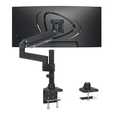Mount-It Ultrawide Monitor Arm, Heavy-Duty Gas Spring Desk Mount for black picture