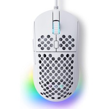 TMKB Falcon M1SE White Gaming Mouse, Wired, Lightweight Honeycomb, 12800DPI picture