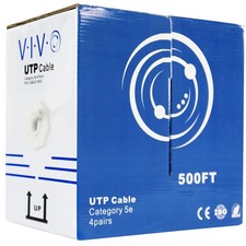 500 ft Bulk Cat5e Ethernet Cable CABLE-V002 Wire Pull Box Grey picture