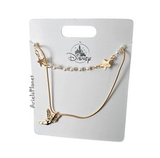 Disney Parks Peter Pan Tinker Bell 2 Layer Gold Tone Necklace picture