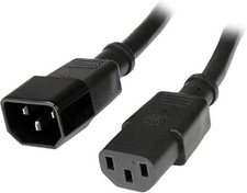 StarTech PXT100143 3 ft 14AWG Computer Power Cord Extension - C14 to C13 Power picture