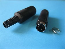 60 pcs Standard Mini DIN Plug 4 Pin Male Connector with Plastic Handle New picture