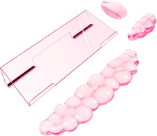 Acrylic Computer Keyboard Stand with Gel Cloud Wrist Rest Keyboard Riser with Co picture
